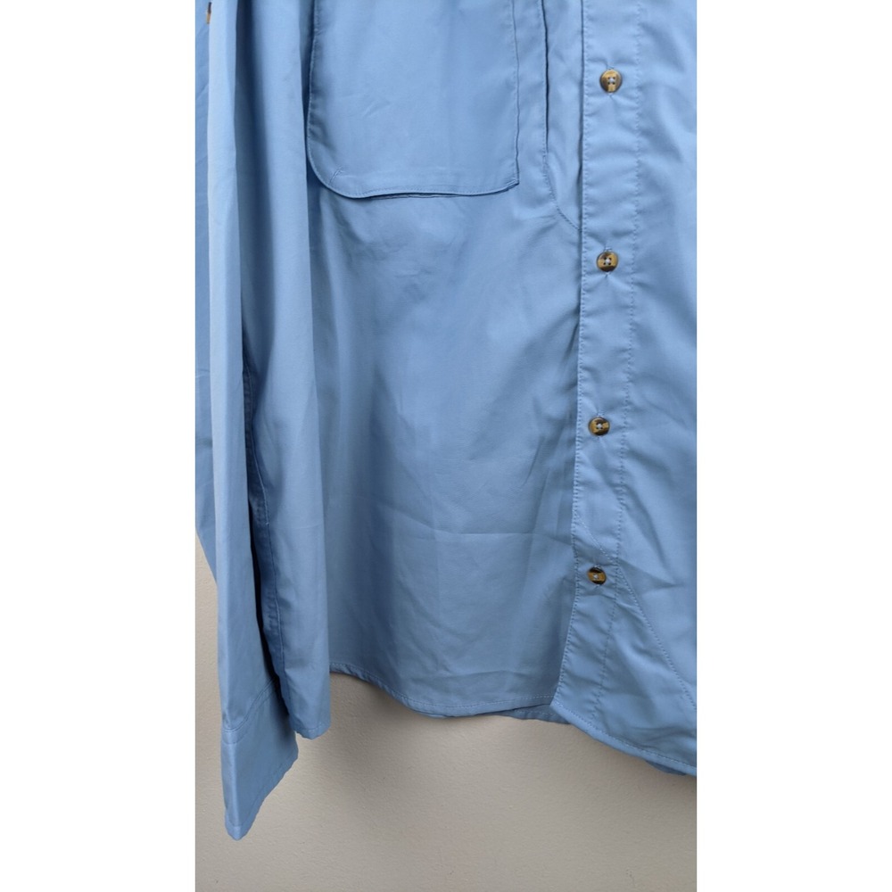 L.L.β Bean Men's XXL Blue NylonβBlend Vented Fishing Shirt β Outdoor Utility - Picture 11 of 16